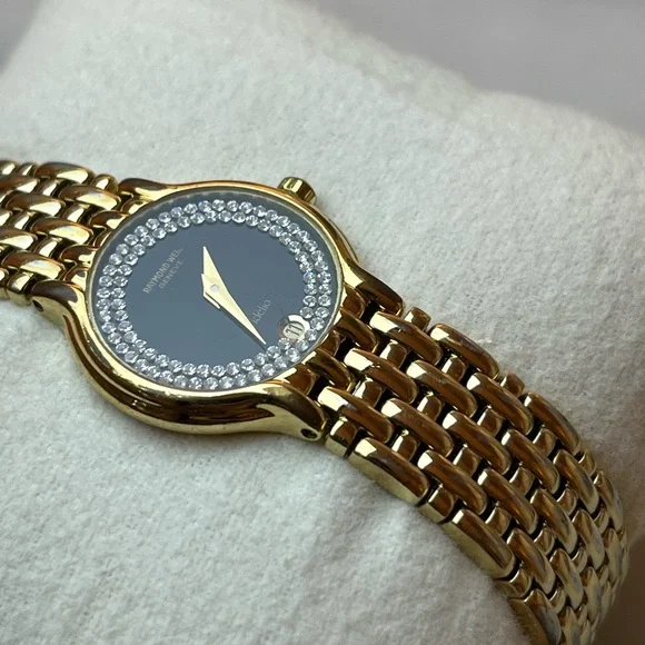 RAYMOND WEIL ゴールド Exc+5] RAYMOND WEIL Coliseum 18K Gold QZ Watch Used Working